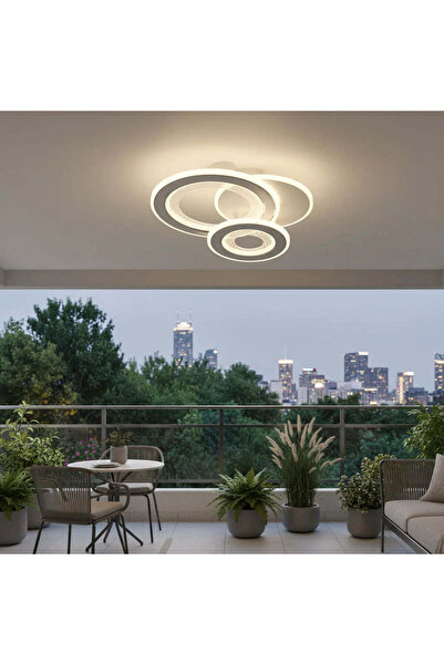 OEM LED полилей КВАДРАТ 36W, 3 кръга, студена/топла/неутрална светлина, бял
