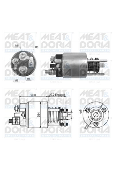MEATDORIA Starter Electromotor 46134 Bmw 3/5/7/X3/X5/Z3/Z4