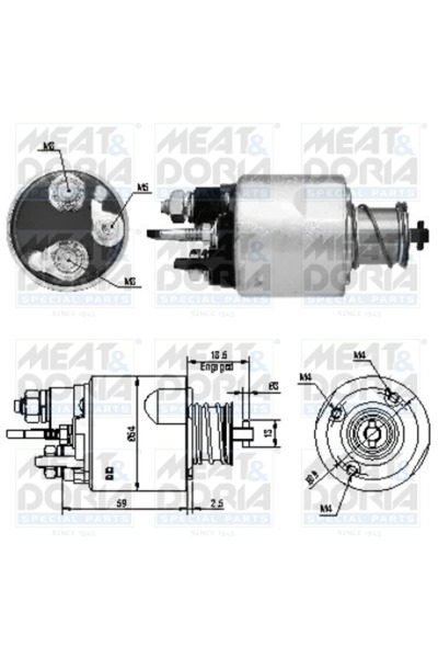 MEATDORIA Starter Electromotor 46169 Dacia Logan/Logan Pick-Up Renault Clio 2...
