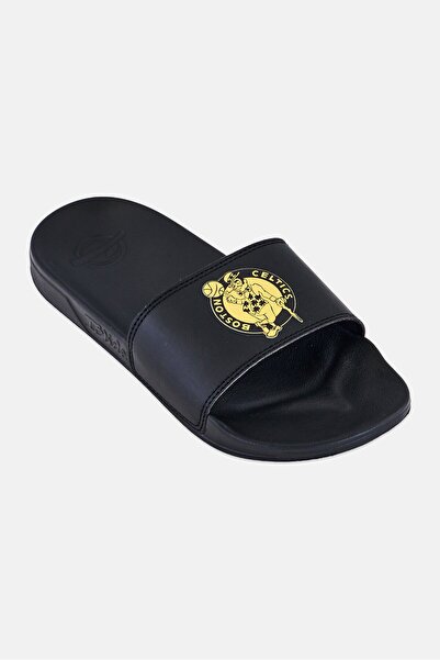 iSlide Kids Boy Boston Celtics Gold Slip On Slides, Black