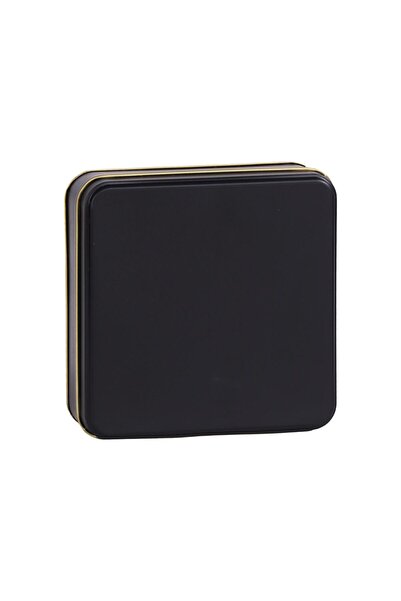 AMBALAJ PAZARI Siyah Metal Kutu 12,2x12,2x3,5 cm