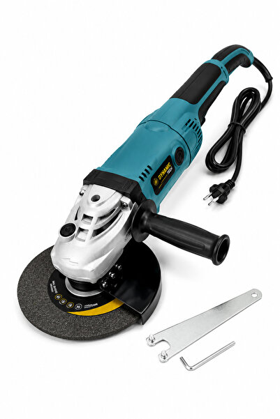 DynamicTech Profesyonel 2300W 230 mm Profesyonel Büyük Spiral Taşlama Makinesi 6000 RPM 3 Pozisyon Yan Sap