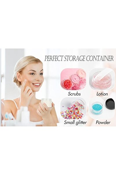 bolivia's Acrylic Clear Round Jars, 3.8 * 2cm Mini Plastic Storage Containers...