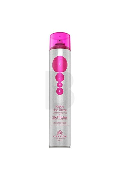 Kallos Spray de păr cu proteine de mătase cu fixare extra puternică – spray d...