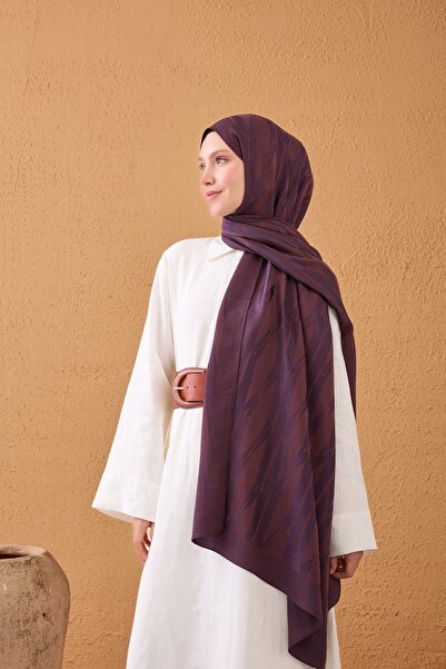 Silk Home Naia Cotton Shawl Lyra Plum
