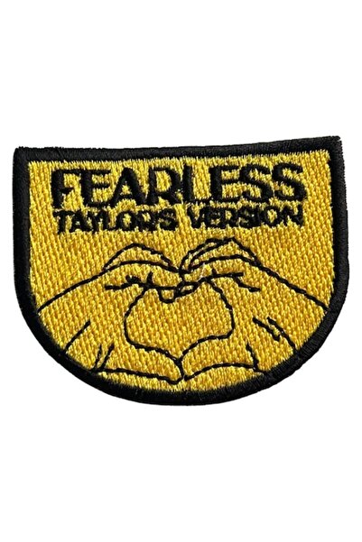 OEM Patch textil brodat termoadeziv TS Logo Eras negru și galben album Fearle...