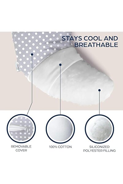 HQAdvance Breastfeeding Pillow -100% Pure Cotton Breastfeeding Pillow Cover, ...