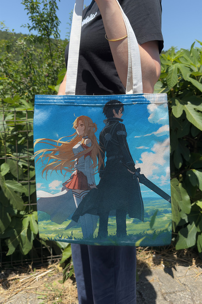 ZipZap Sword Art Online V1 Summer Winter Double-Sided Canvas Print Tote Bag A...