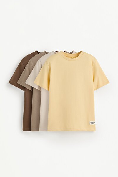 LEFTIES 4'lü düz t-shirt paketi