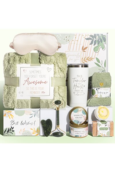 OricareFain Premium Gift Set for Women Sage Collection, Relaxation Spa Kit wi...