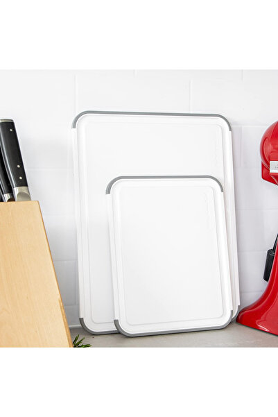 Kitchenaid 2-Piece Non-Slip Chopping Board Set 20x25cm + 28x35cm – BPA-Free R...