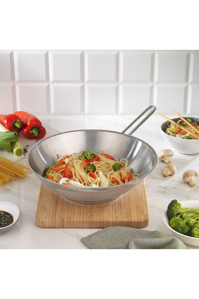 Schafer Held Çelik Wok Tava 28 Cm 1 Parça-Inox