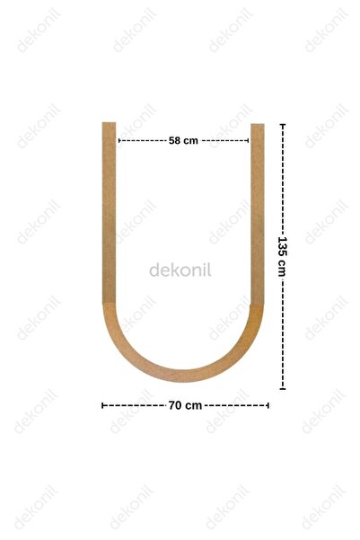 Dekonil Boyanabilir Ayla Pinterest MDF Oval Duvar Çıtası 70x135cm
