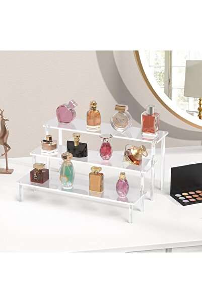 X SPRING Acrylic Display Riser, Clear Multi Level Shelf Organizer, Perfume St...