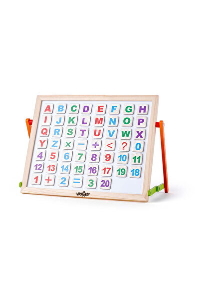 Woodyland Tabla cu 2 fete - magnetica si de desenat cu creta