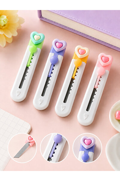 NaSaDAN Kalpli Mini Maket Bıçağı Tekli – Sevimli Kawaii Maket Bıçağı, Hassas ...