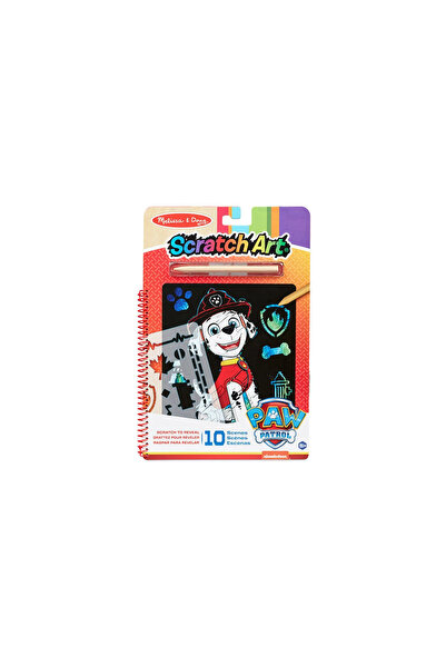 Melissa & Doug Bloc de desen cu zgârieturi Paw Patrol – Marshall Melissa și Doug