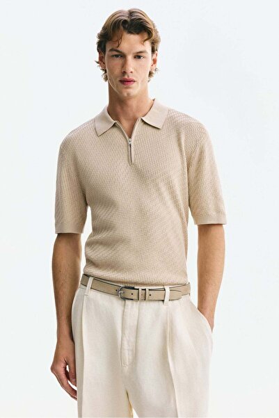 H&M Slim Fit Textured polo shirt