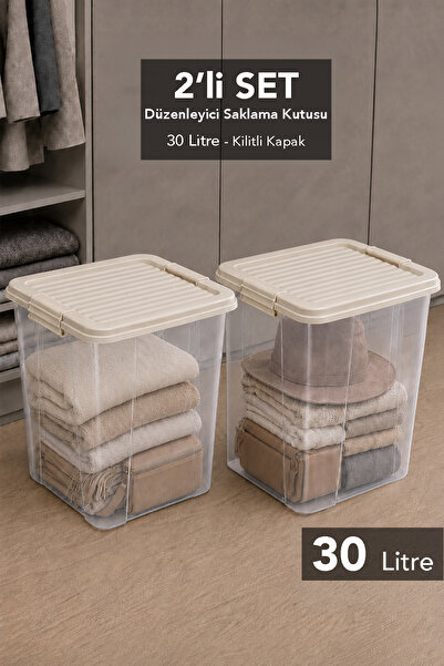 Meleni Home Organizator pentru dulap înalt, cu 2 compartimente - Cutie de dep...