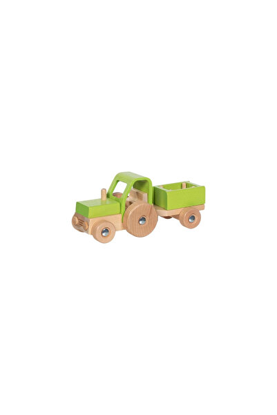 Goki Tractor din lemn cu remorcă