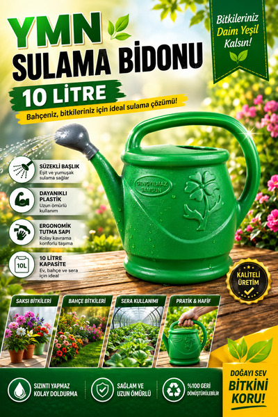 YMN Plastic Watering Can Garden Plant Orchard Watering Can Water Canister Flo...