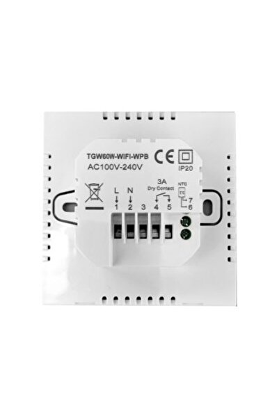 BeOk Termostat Wi-Fi pentru încălzire pe gaz TGW60-WIFI-WPB