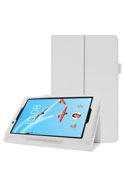 OEM Δερμάτινη Θήκη Βιβλίου με Βάση για Lenovo Tab E8 TB-8304F - Λευκό