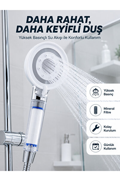teknotrust Preminium High Pressure Filtered Shower Head Water Saving Handheld...