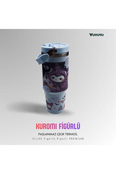 vovoyo Kuromi Figürlü Premium Paslanmaz Çelik Termos