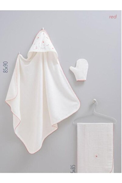 Caramell 100% Cotton Towel Set Red Crml.Htk2548.Krmz