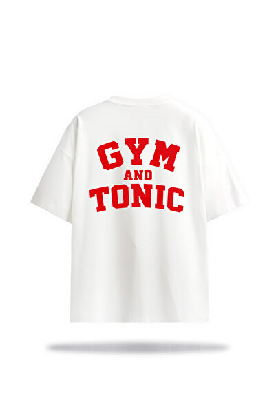 GYM TONIC Baskılı %100 Pamuk Relaxed (Yarı Oversize) Tişört