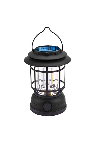 Snooe Retro Camping Lantern with Shepherd Hook, Vintage LED Outdoor Tent Ligh...