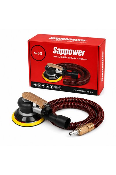 Sapp0wer S-5G Profesyonel Havalı Orbital Zımpara 125 mm – 10.000 RPM