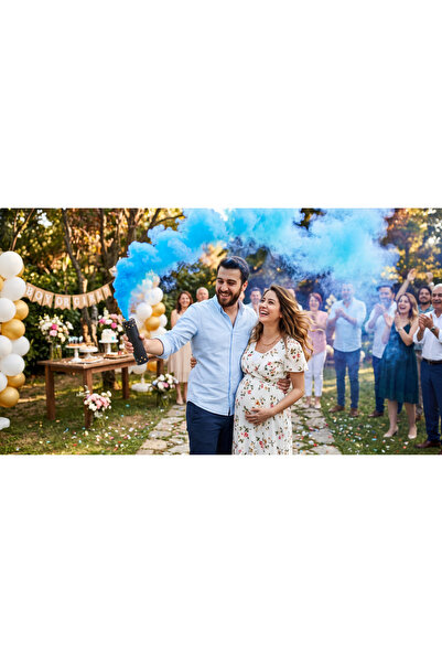 Cinsiyet Belirleme Renkli Duman Spreyi – Baby Shower & Gender Reveal Parti Süsü