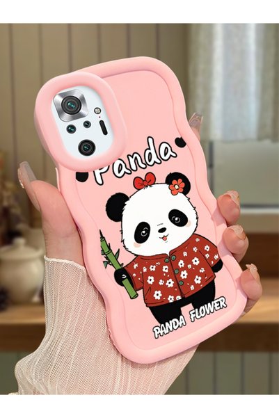 Hontinga Redmi Note 10 Pro Compatible Case Camera Protector Pink Silicone Cou...