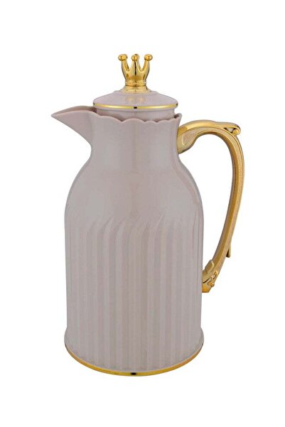 Gazella Tea/Coffee Flask With Golden Handle 1 Liter Brown/Gold