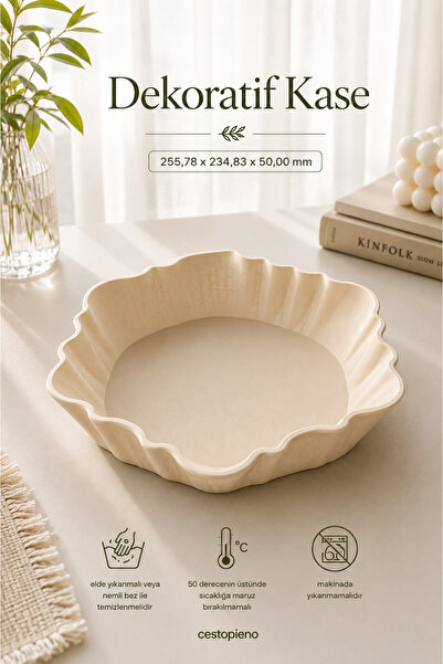 CESTOPİENO Decorative Bowl |   Eco-Friendly Bioplastic Modern Coffee Table Dr...