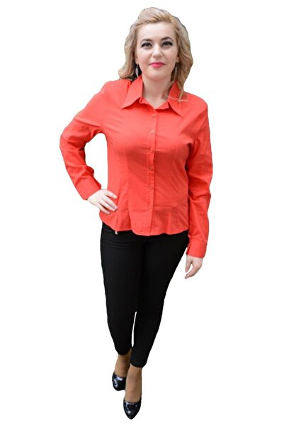 OEM Camasa casual, rosie, din material de calitate cu maneca lunga