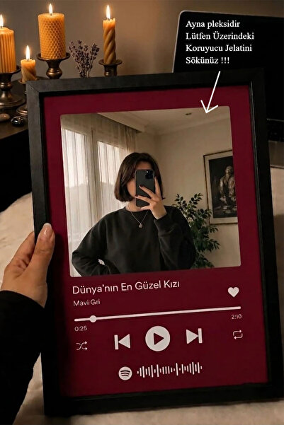 ikisemedya Dünyanın En Güzel Kızı Aynalı Tablo Sevgiliye Hediye Anlamlı Hediy...