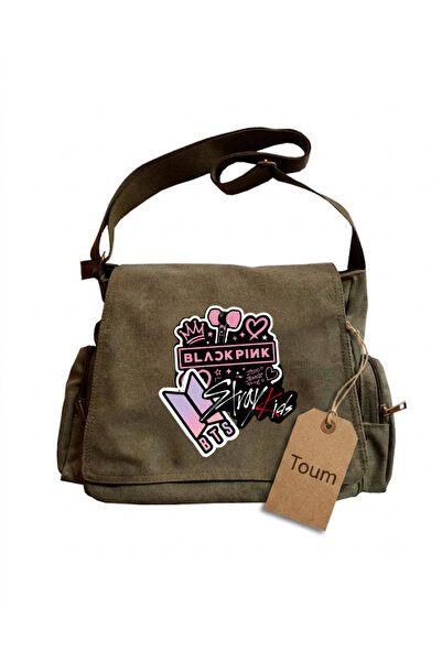 Toum Vintage K-Pop Music Printed Unisex Messenger Bag