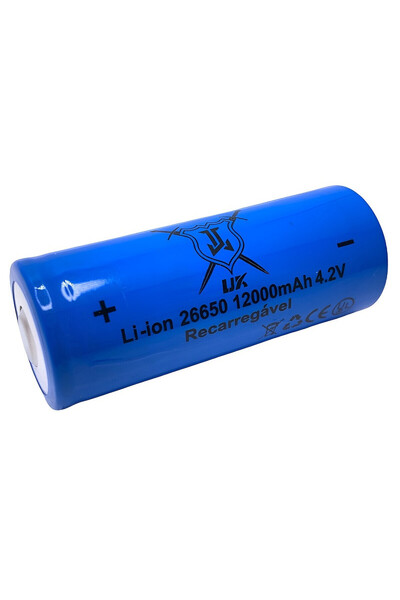 OEM Eπαναφορτιζόμενη μπαταρία τύπου Li-ion 26650 12000mAh 4.2 V