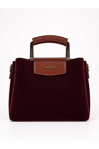 Armine Geantă 223 din piele intoarsa burgundy