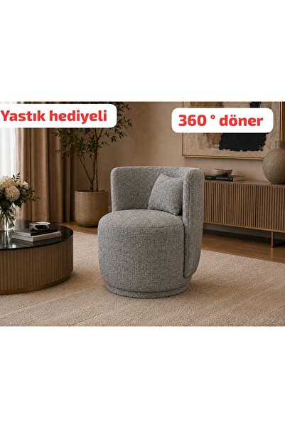 BEYLERBEYİ SEMAZEN 360° DÖNEN KETEN KOLTUK, BERJER, TV KOLTUĞU, ANNE EMZİRME ...