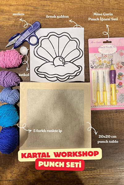 Kartal Workshop Punch Tablo Seti Pratik Tuval Kasnaklı