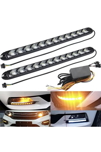 OEM LED Φώτα αυτοκινήτου DRL λευκό φως ημέρας και κίτρινο ΟΕΜ
