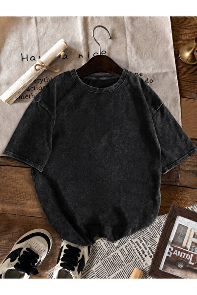 Prekarya design Unisex Oversize Vintage Washed Street Style Street Fashion Co...