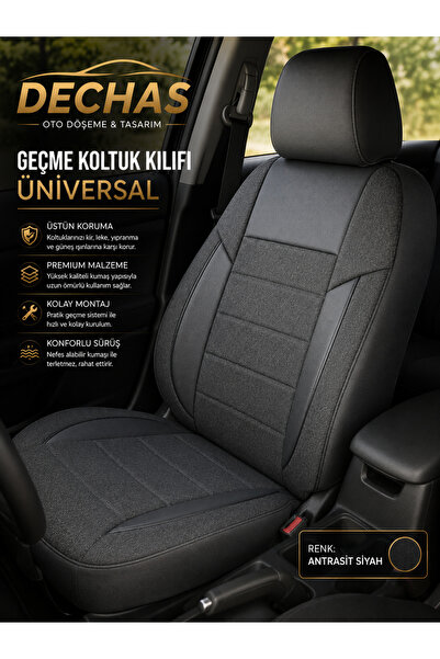 Universal Geçme Oto Koltuk Kılıfı Takımı Ön Arka Uyumlu Premium Kumaş