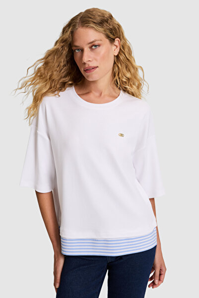 U.S. Polo Assn. تي شيرت أبيض نسائي 50323464-VR013