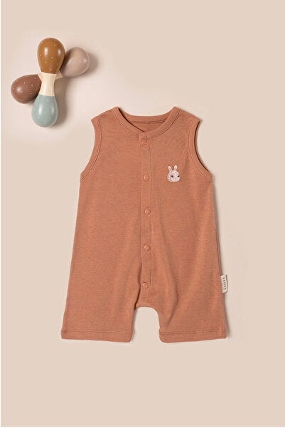 VAUVA Embroidered Baby Romper Shorts 100% Cotton Sleeveless Snap Fastener Sum...