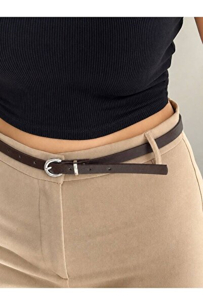 LİA KEMER Know Women's Silver Buckle Belt Waist Belt Jacket Belt Dress Belt T...